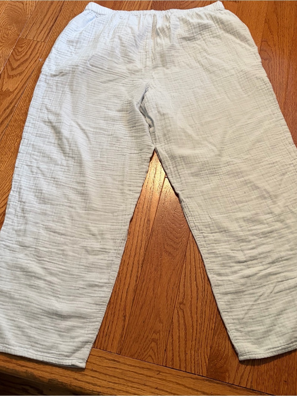 Wilfred Free Aritzia Organic Cotton Wide Leg Pants Women's L Blue Gray Pull On - Picture 2 of 10